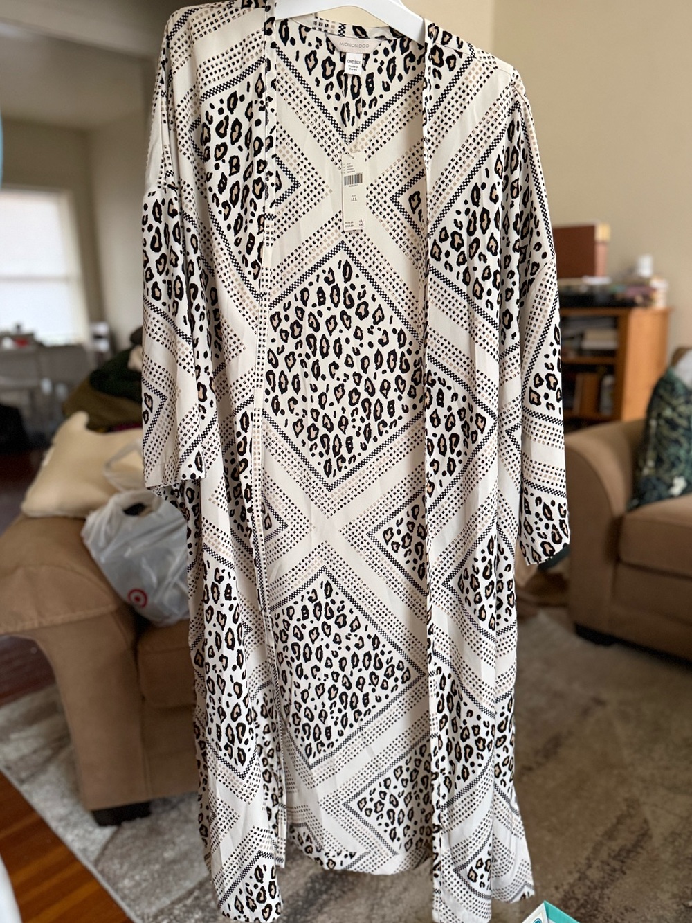 NWT Antro x Mignon Doo cheetah print kimono / OS